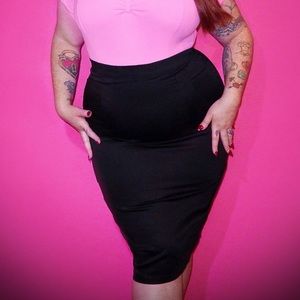 Vixen Micheline Pitt Pencil Skirt Black